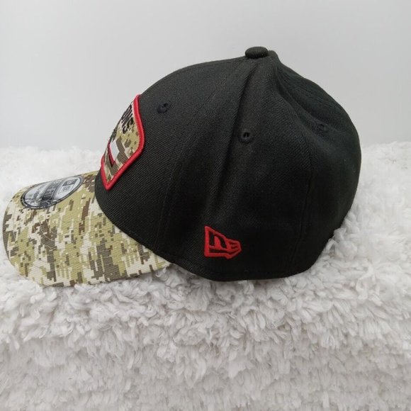 Atlanta Falcons Hat Mens S/M Fitted Black Camo Salute To Service New Era‎ - Picture 4 of 6